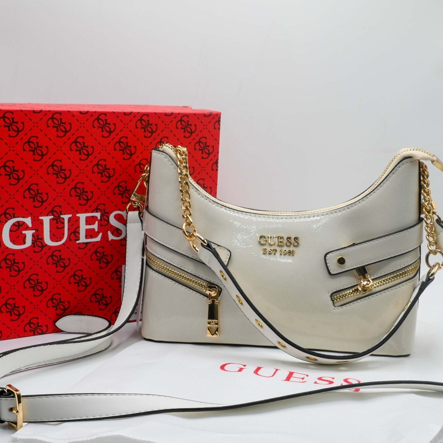 GUESS Shoulder Bag - White
