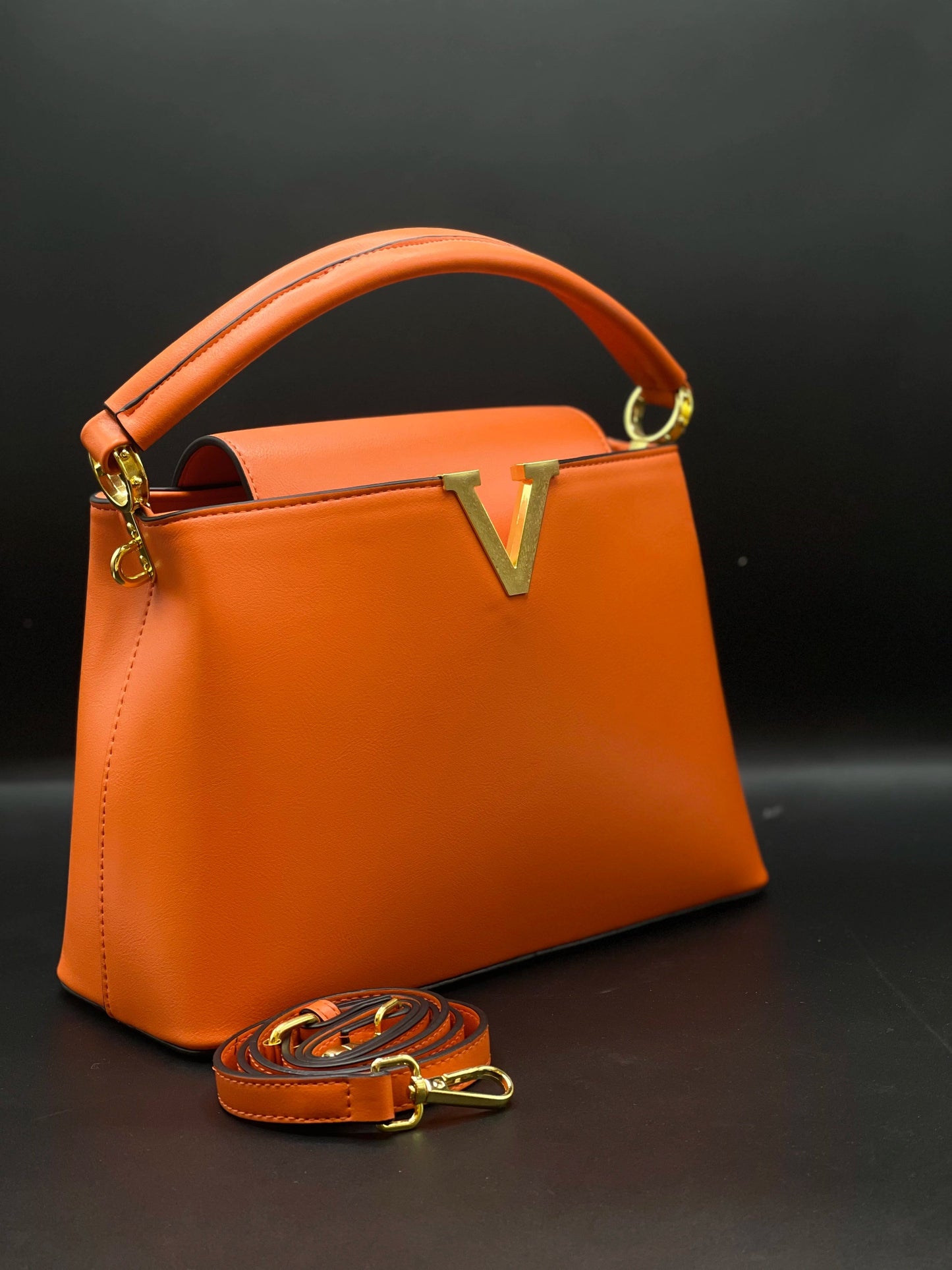 Valentino Signature Top Handle Bag - Orange