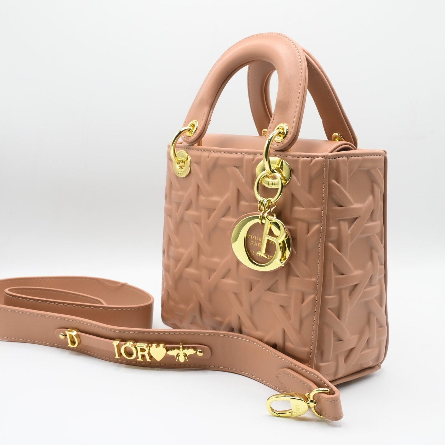 Lady Dior Hand Bag - Peach