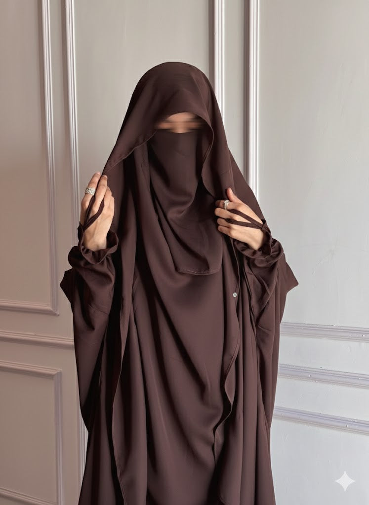 Saudi Jilbab - Dark Brown