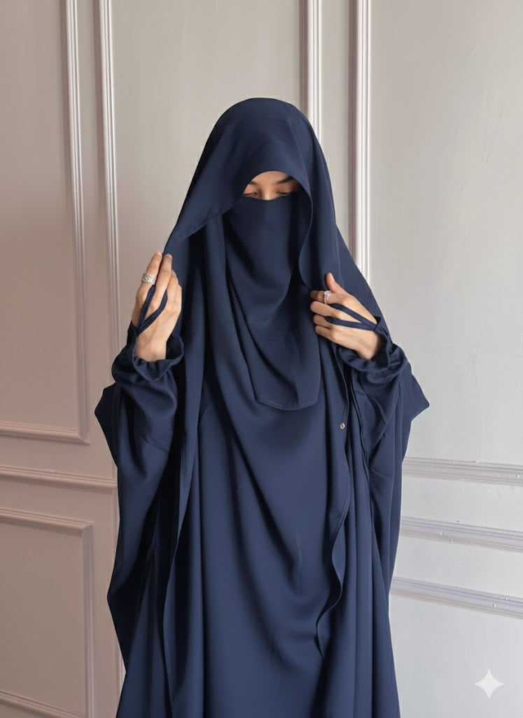 Saudi Jilbab - Navy Blue