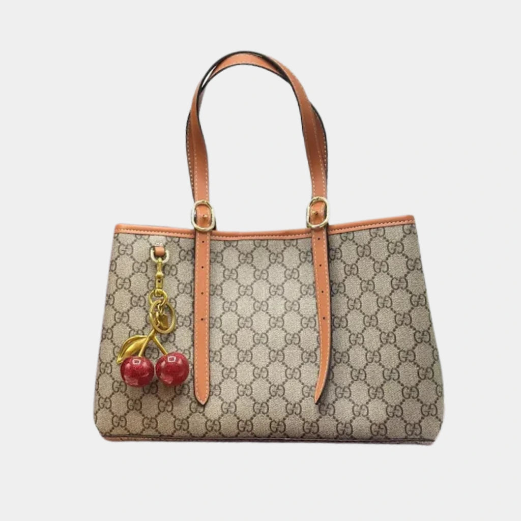 Gucci GG Mblem Medium Tote Bag - Beige