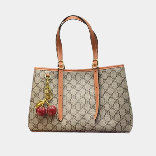 Gucci GG Mblem Medium Tote Bag - Beige
