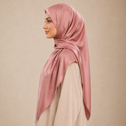Satin Hijab — Rose