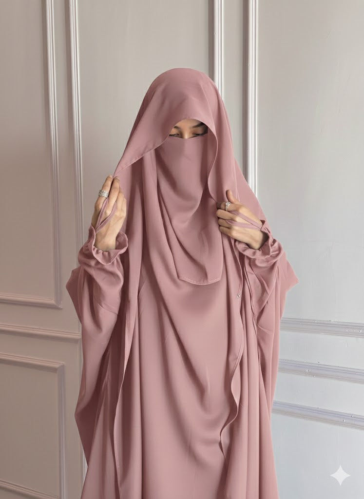 Saudi Jilbab - Blush Pink
