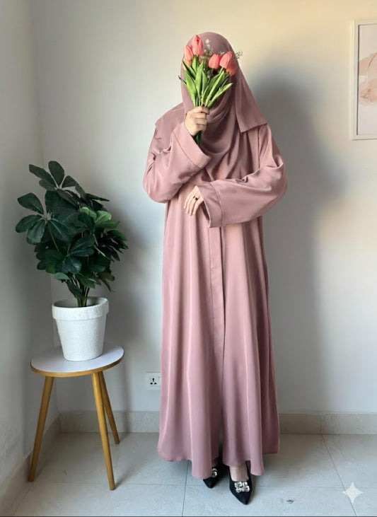 Plain Abaya - Blush Pink