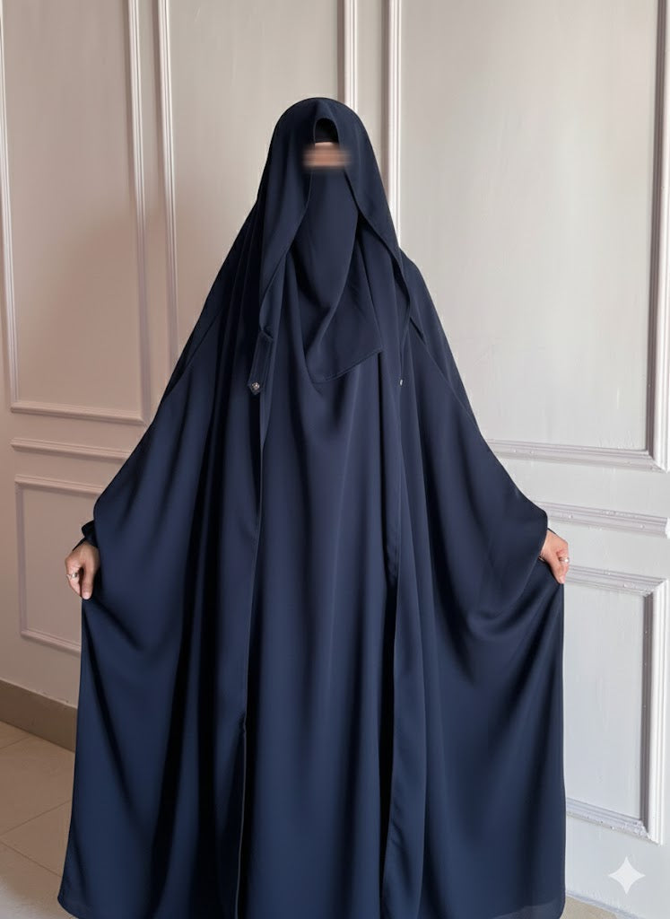 Saudi Jilbab - Navy Blue