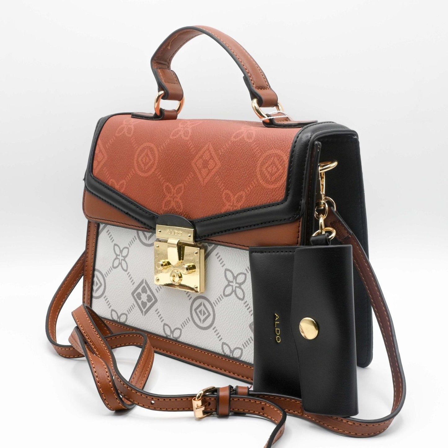 ALDO Handbag - Brown & White