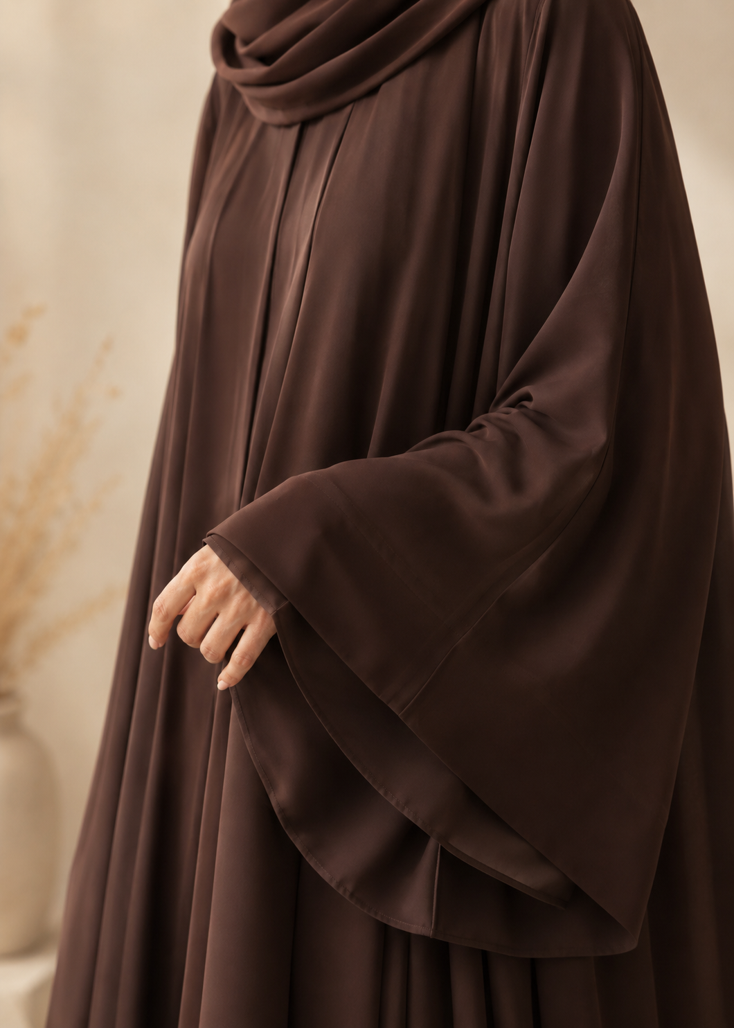 Nidha Flow Abaya — Espresso