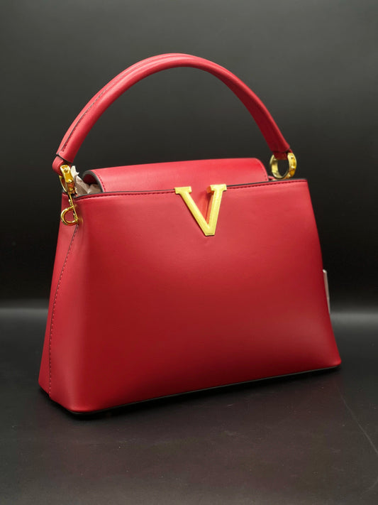 Valentino Signature Top Handle Bag - Red