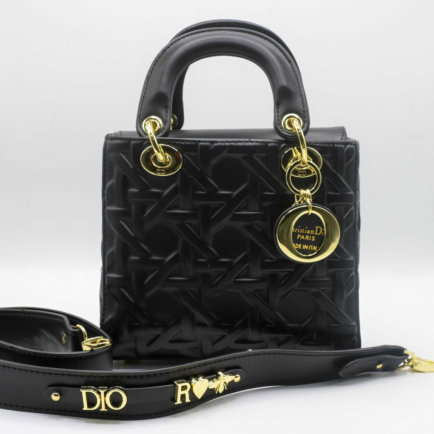 Lady Dior Hand Bag - Black