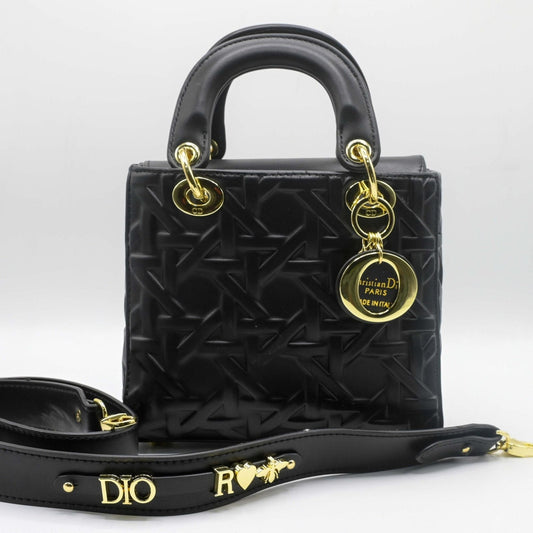 Lady Dior Hand Bag - Black