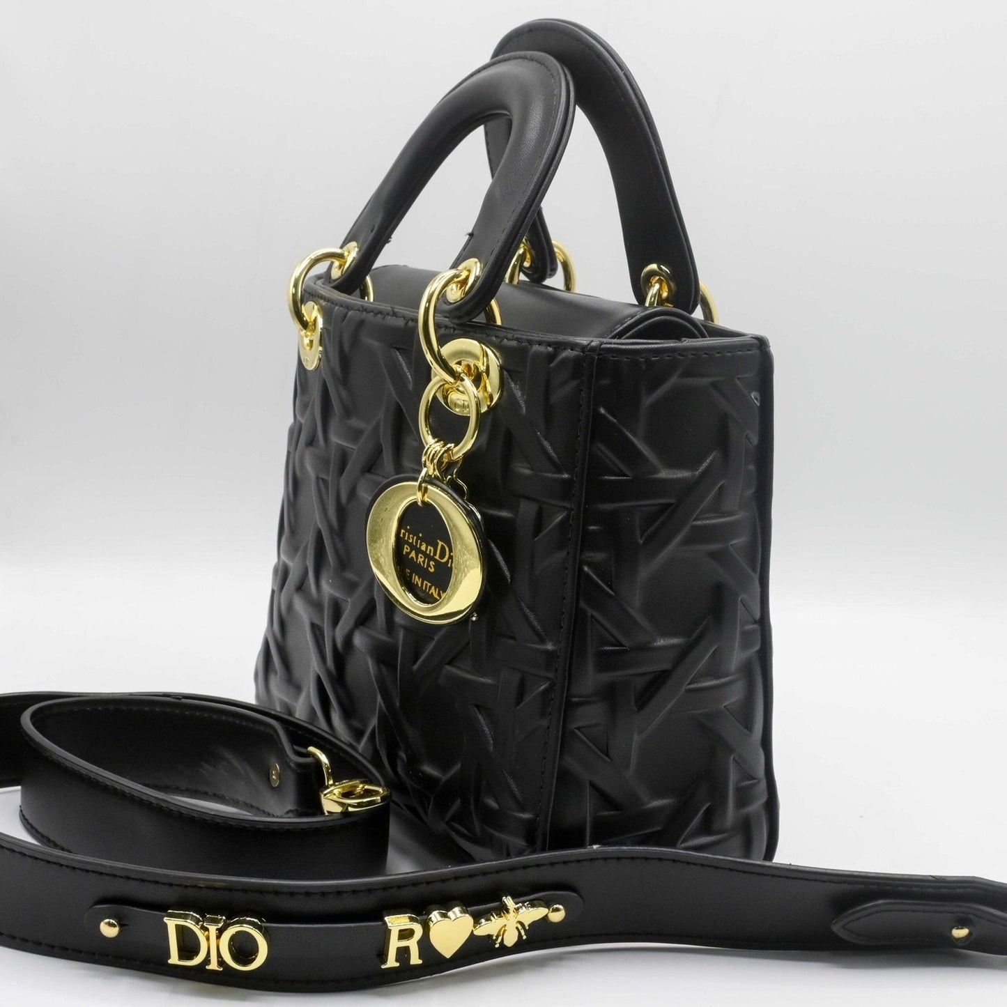 Lady Dior Hand Bag - Black