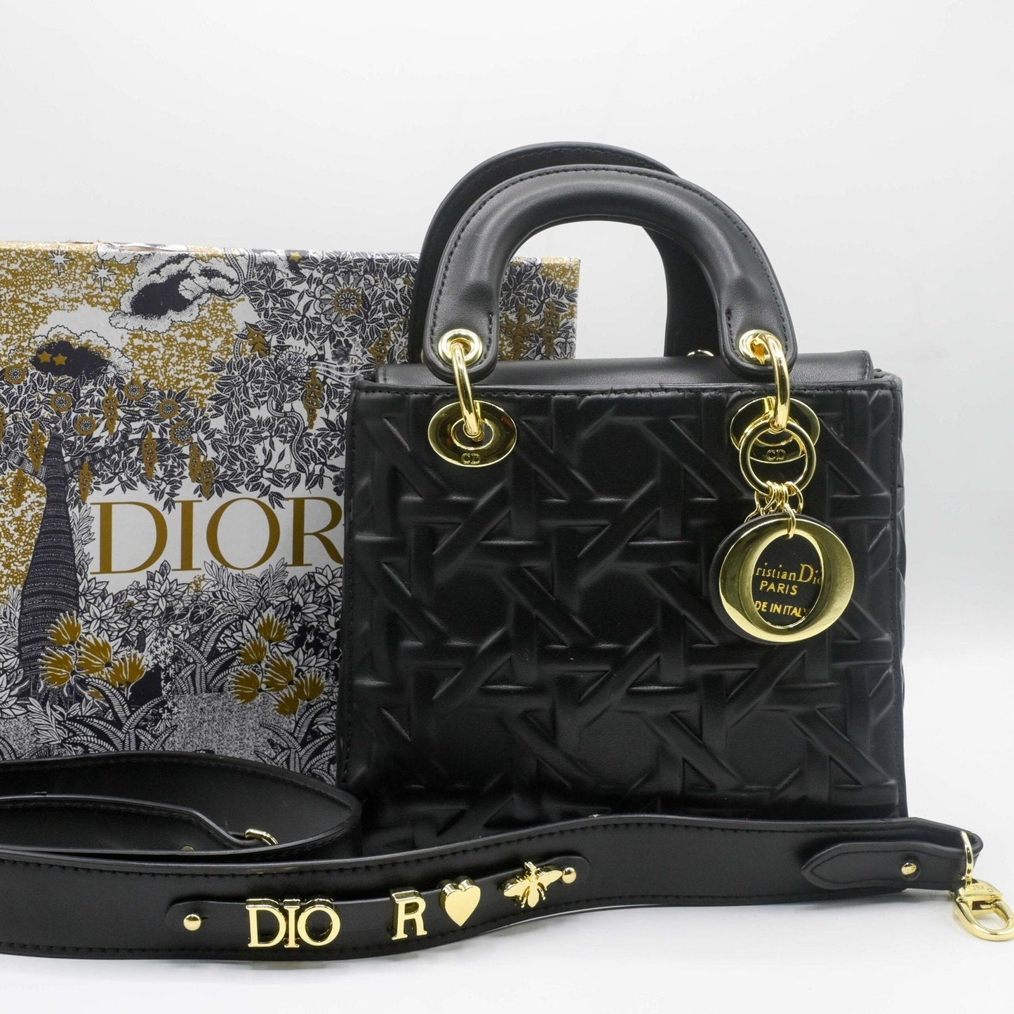 Lady Dior Hand Bag - Black