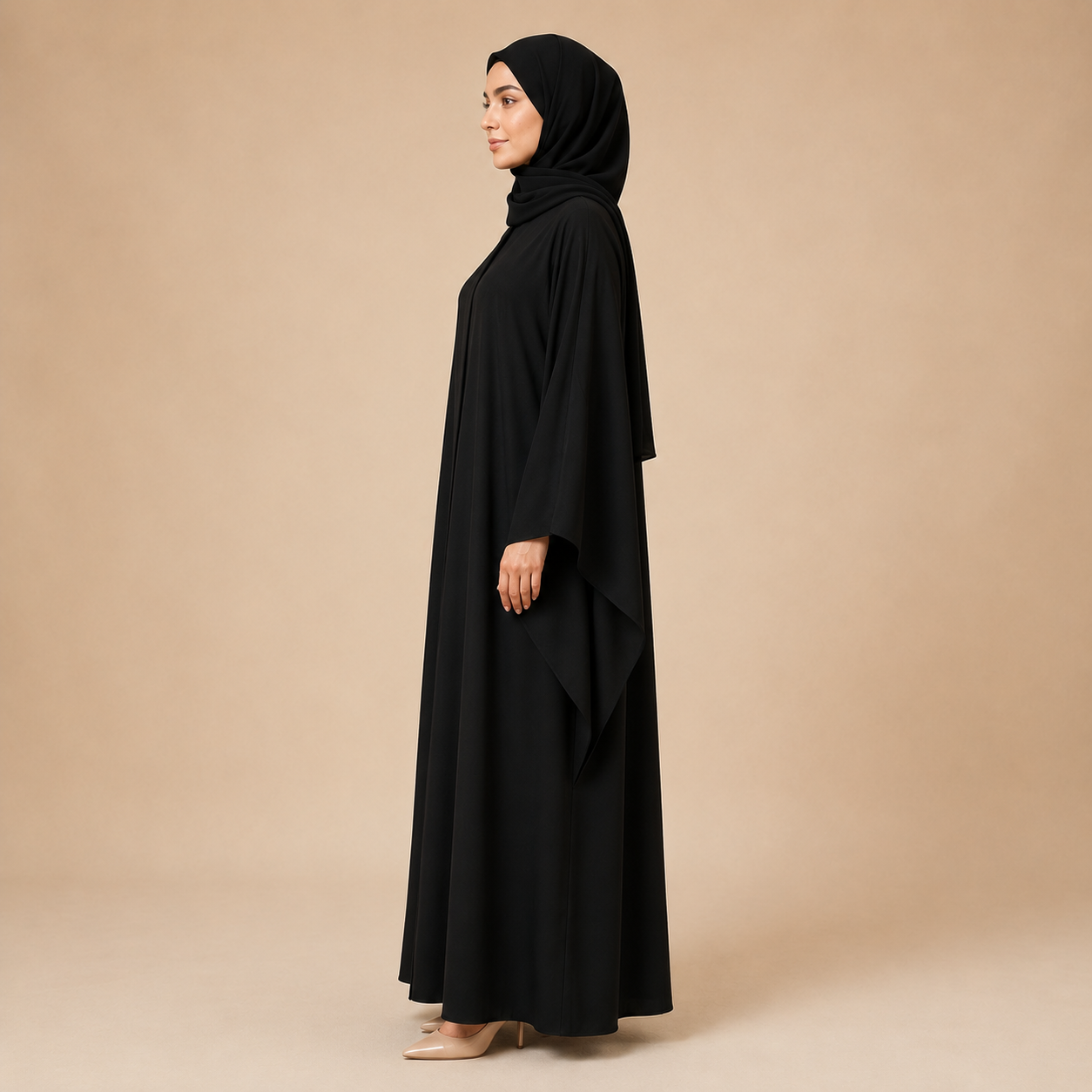 Dubai Butterfly Abaya — Black